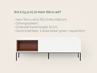 Tv-meubel incl. frame + 2 cocons, raat, halm 150 ov, wit - afbeelding 3 van  5