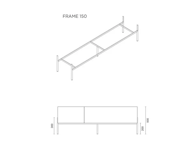 Tv-meubel incl. frame + 2 cocons, raat, halm 150 ov, wit - afbeelding 5 van  5