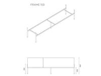 Tv-meubel incl. frame + 2 cocons, raat, halm 150 ov, wit - afbeelding 5 van  5