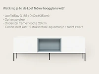 Tv-meubel incl. frame + 2 cocons, raat, loef 165 ov, hoogglans wit - afbeelding 3 van  6