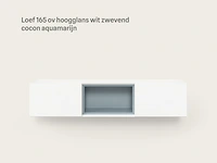 Tv-meubel incl. frame + 2 cocons, raat, loef 165 ov, hoogglans wit - afbeelding 5 van  6