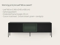 Tv-meubel incl. frame + 2 cocons, raat, loef 165 ov, zwart - afbeelding 3 van  7