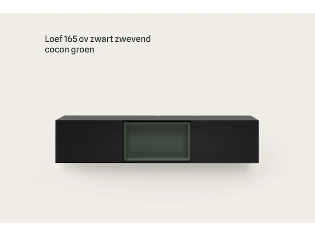 Tv-meubel incl. frame + 2 cocons, raat, loef 165 ov, zwart - afbeelding 4 van  7