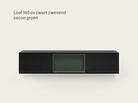 Tv-meubel incl. frame + 2 cocons, raat, loef 165 ov, zwart - afbeelding 4 van  7