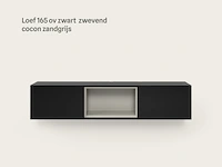 Tv-meubel incl. frame + 2 cocons, raat, loef 165 ov, zwart - afbeelding 5 van  7
