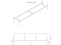 Tv-meubel incl. frame + 2 cocons, raat, loef 165 ov, zwart - afbeelding 6 van  7