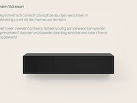 Tv-meubel incl. frame, raat, halm 150, zwart - afbeelding 2 van  5