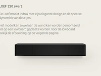 Tv-meubel incl. lowboard-onderstel, raat, loef 220, zwart - afbeelding 2 van  5