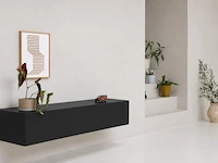 Tv-meubel incl. lowboard-onderstel, raat, norm 120, zwart