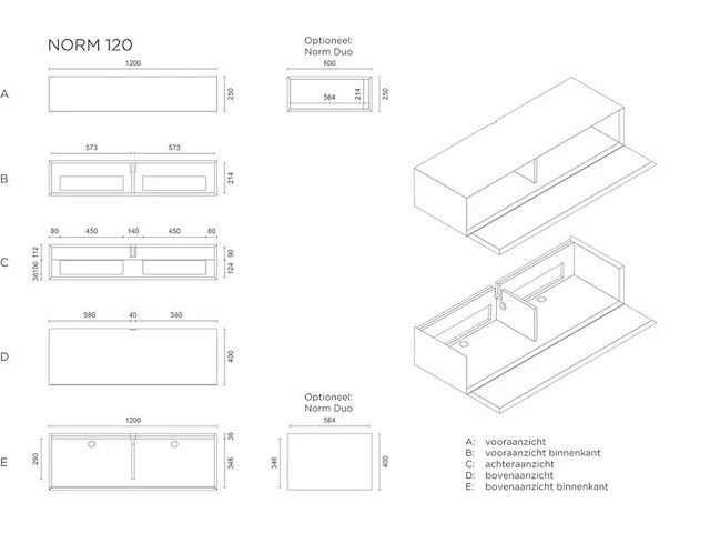 Tv-meubel incl. lowboard-onderstel, raat, norm 120, zwart - afbeelding 4 van  5