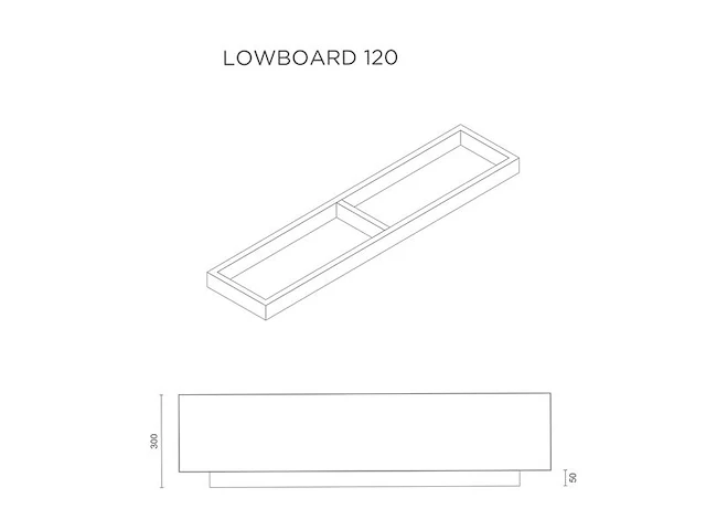 Tv-meubel incl. lowboard-onderstel, raat, norm 120, zwart - afbeelding 5 van  5