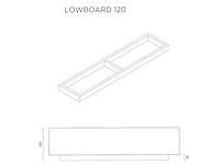 Tv-meubel incl. lowboard-onderstel, raat, norm 120, zwart - afbeelding 5 van  5