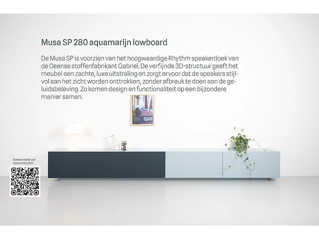 Tv-meubel + lowboard, raat, musa 280 sp, aquamarijn - afbeelding 1 van  4