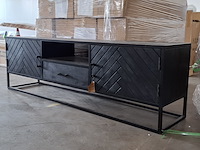 Tv meubel | mangohout | visgraat, 2026 - afbeelding 1 van  7