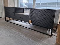 Tv meubel, mangohout, zwart