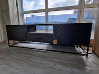 Tv meubel, mangohout, zwart - afbeelding 3 van  7