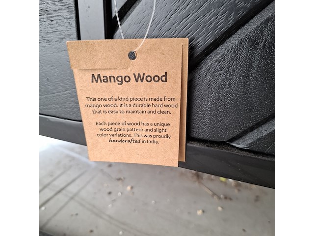 Tv meubel, mangohout, zwart - afbeelding 7 van  7