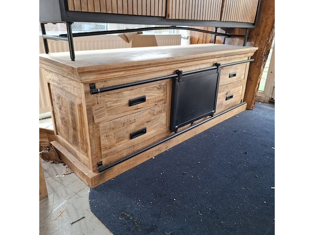 Tv meubel, mangohout - afbeelding 2 van  7