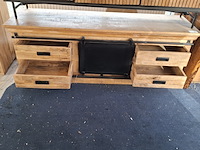 Tv meubel, mangohout - afbeelding 5 van  7