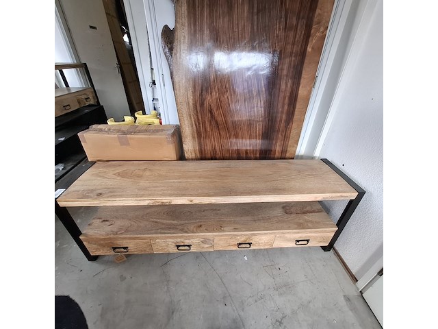 Tv meubel, mangohout - afbeelding 3 van  7