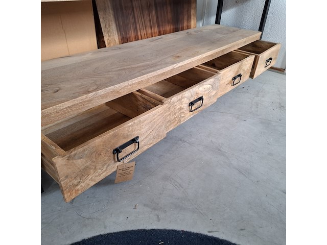 Tv meubel, mangohout - afbeelding 4 van  7