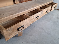 Tv meubel, mangohout - afbeelding 4 van  7