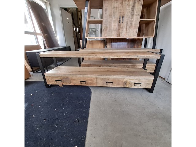 Tv meubel, mangohout - afbeelding 2 van  8