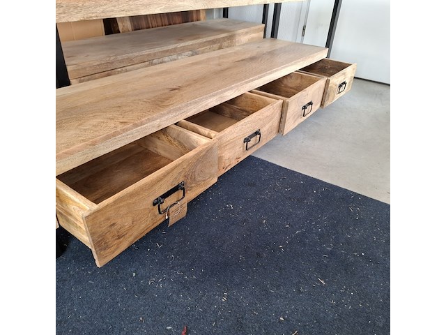 Tv meubel, mangohout - afbeelding 4 van  8