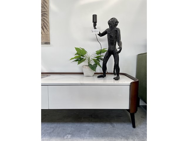 Tv-meubel met wit marmeren blad, by italia, walnoot / wit marmer - afbeelding 8 van  11