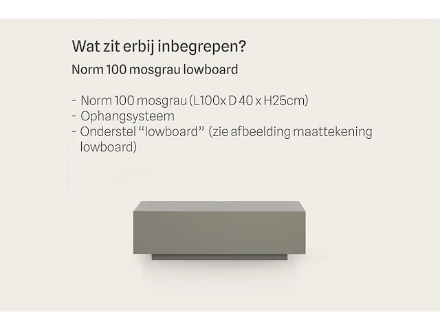 Tv-meubel, mos + lowboard, raat, norm 100, mos - afbeelding 2 van  4