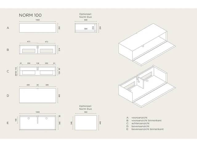 Tv-meubel, mos + lowboard, raat, norm 100, mos - afbeelding 3 van  4
