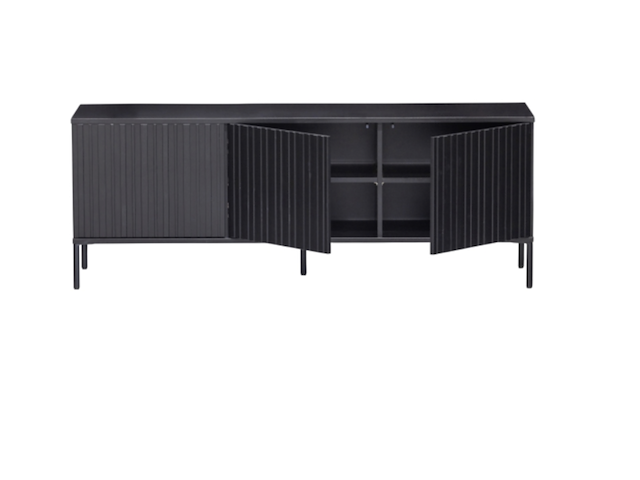 Tv-meubel, new gravure, zwart - afbeelding 4 van  5