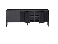 Tv-meubel, new gravure, zwart - afbeelding 4 van  5