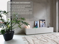 Tv-meubel, raat, halm 175, zwart, met lowboard