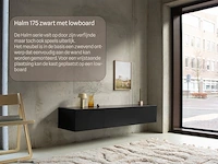 Tv-meubel, raat, halm 175, zwart, met lowboard - afbeelding 2 van  5
