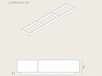 Tv-meubel, raat, halm 175, zwart, met lowboard - afbeelding 5 van  5