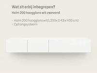Tv-meubel, raat, halm 200, hoogglans wit - afbeelding 2 van  3