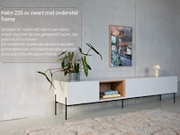 Tv-meubel, raat, halm 225 ov, zwart, met frame en 1 cocon