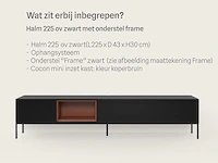 Tv-meubel, raat, halm 225 ov, zwart, met frame en 1 cocon - afbeelding 3 van  5