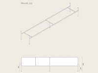 Tv-meubel, raat, halm 225 ov, zwart, met frame en 1 cocon - afbeelding 5 van  5