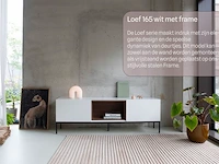 Tv-meubel, raat, loef 165 ov, wit, met frame en 2 cocons