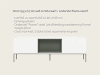 Tv-meubel, raat, loef 165 ov, wit, met frame en 2 cocons - afbeelding 2 van  5