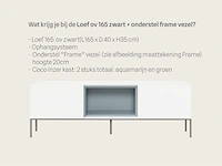 Tv-meubel, raat, loef 165 ov, wit, met frame en 2 cocons - afbeelding 3 van  5