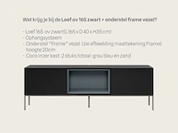 Tv-meubel, raat, loef 165 ov, zwart, met frame en 2 cocons - afbeelding 2 van  5