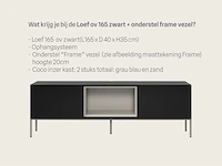 Tv-meubel, raat, loef 165 ov, zwart, met frame en 2 cocons - afbeelding 3 van  5
