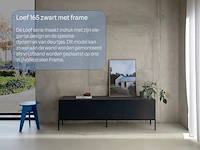 Tv-meubel, raat, loef 165, zwart, met frame