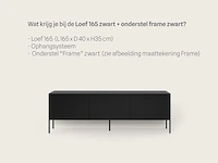 Tv-meubel, raat, loef 165, zwart, met frame - afbeelding 2 van  4