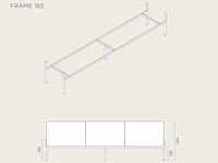 Tv-meubel, raat, loef 165, zwart, met frame - afbeelding 4 van  4