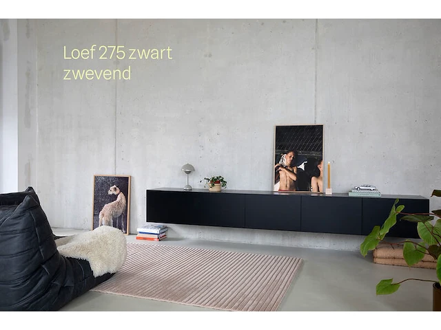 Tv-meubel, raat, loef 275, zwart - afbeelding 1 van  3