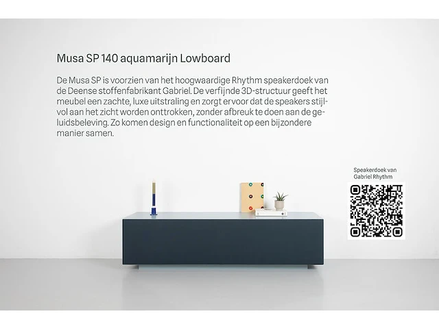 Tv-meubel, raat, musa 140 sp, aquamarijn, met lowboard - afbeelding 1 van  4